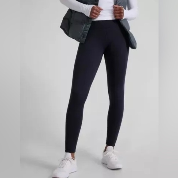 NWT Athleta Altitude Navy Tight in Polartec Power Stretch Size 2X - Picture 2 of 11